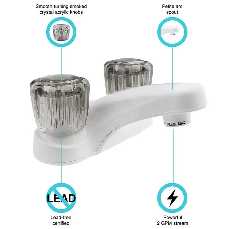 RV Lavatory Faucet w/Smoked Ac